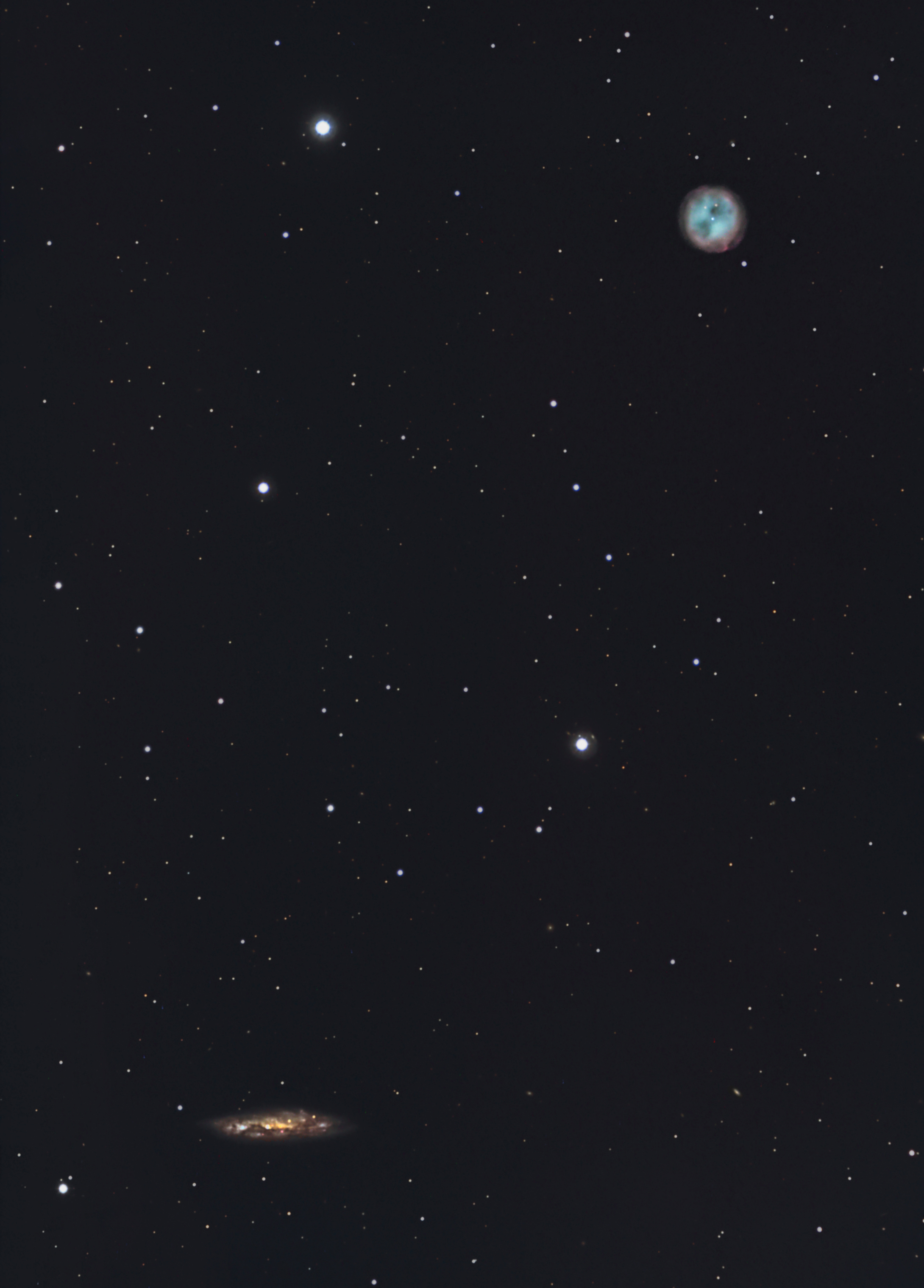 M108 (NGC3556) and M97 (Owl nebula)